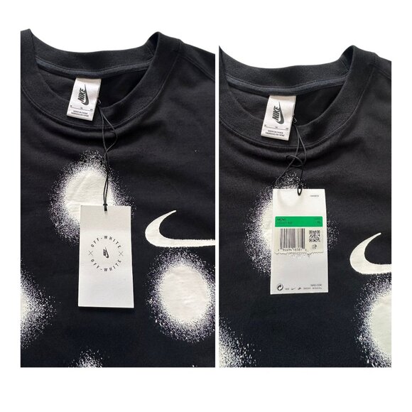 Nike x Off-White Spray Dot T-Shirt Black CU2477-010 Size XL - Picture 3 of 14